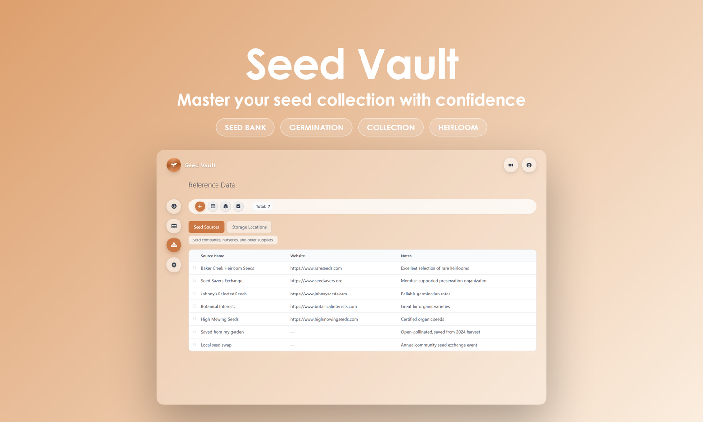 Seed Vault - Manage