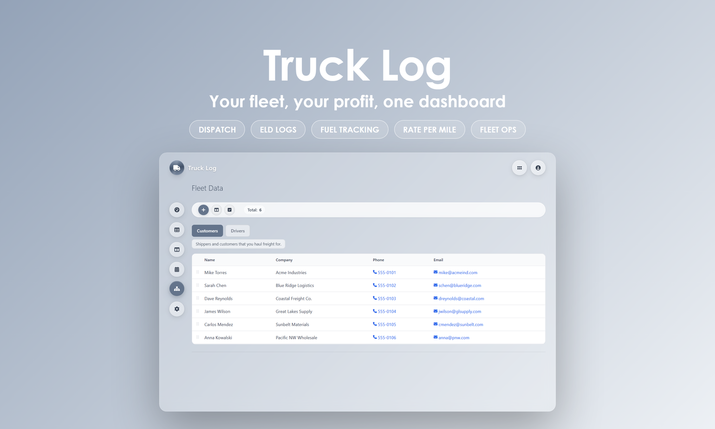 Truck Log - Manage