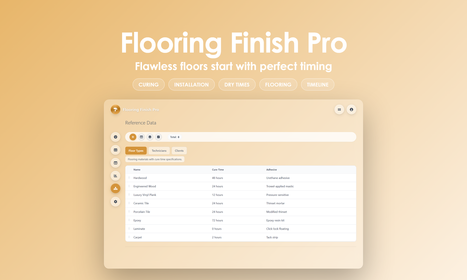 Flooring Finish Pro - Manage