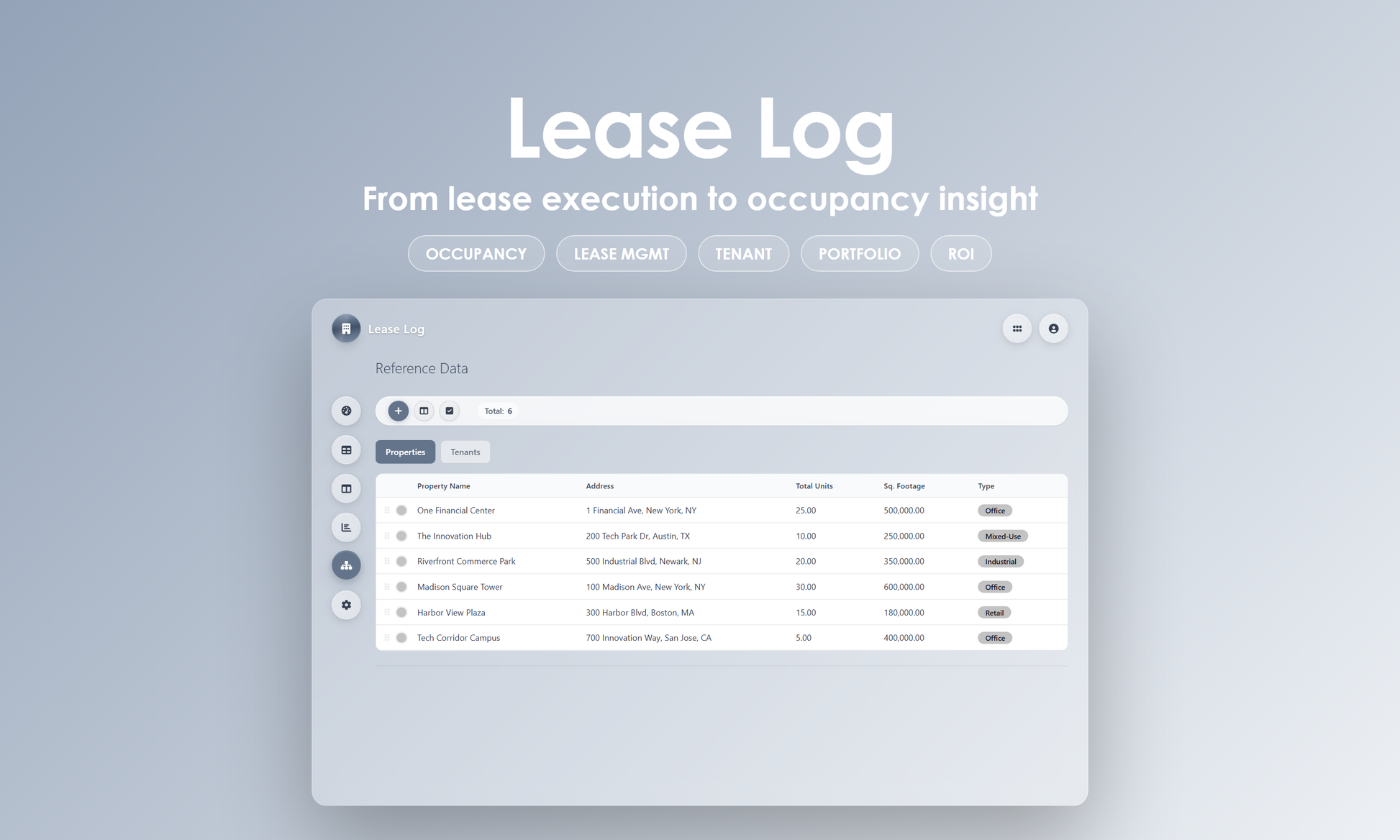 Lease Log - Manage