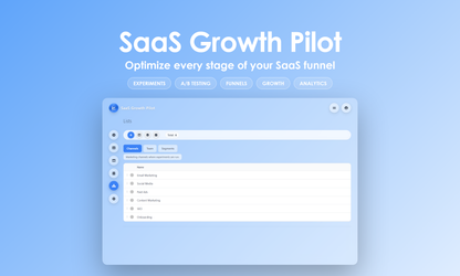 SaaS Growth Pilot - Manage