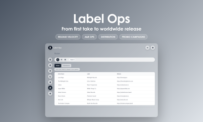 Label Ops - Manage