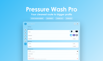 Pressure Wash Pro - Settings