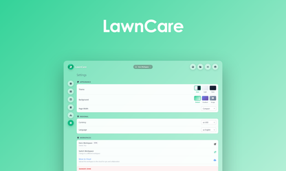 LawnCare - settings