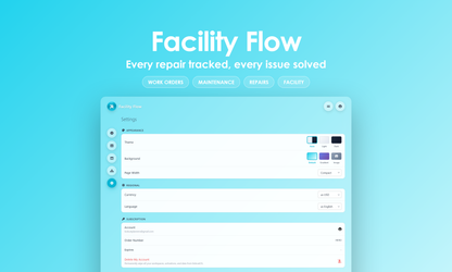 Facility Flow - Settings