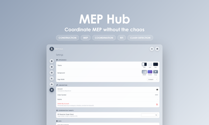MEP Hub - Settings