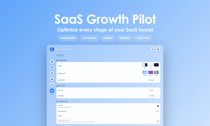 SaaS Growth Pilot - Settings