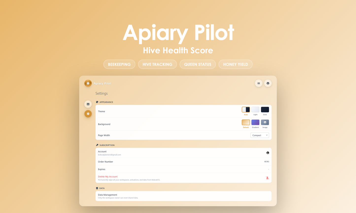 Apiary Pilot - Settings
