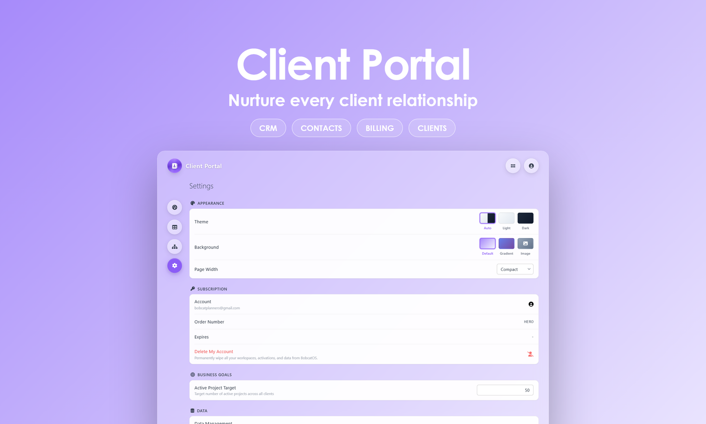 Client Portal - Settings