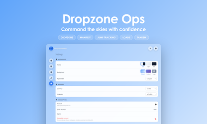 Dropzone Ops - Settings