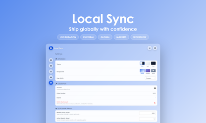 Local Sync - Settings