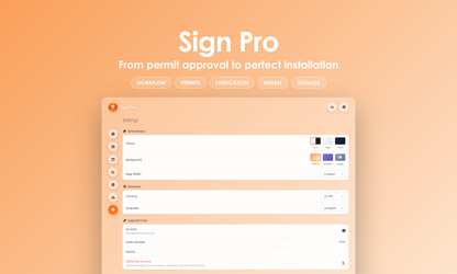Sign Pro - Settings