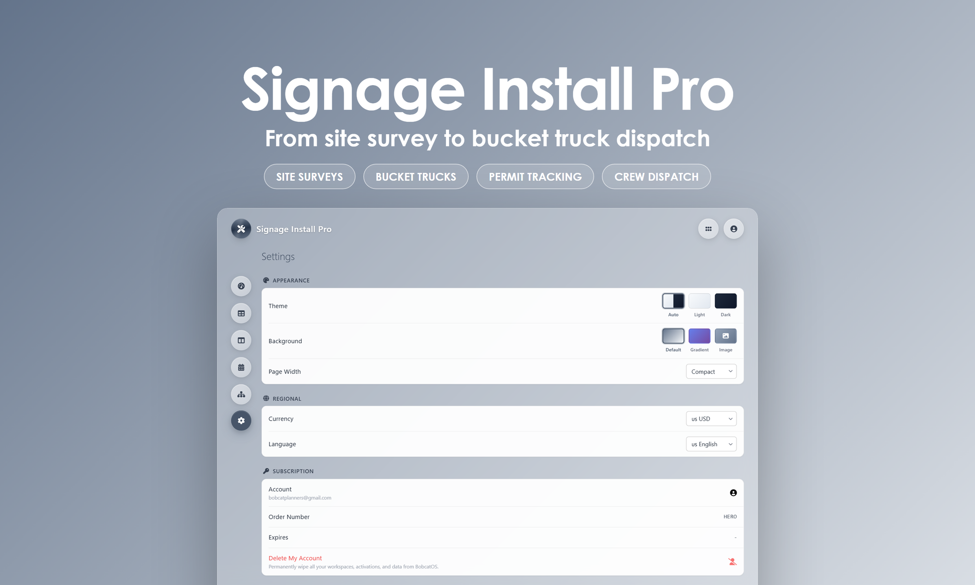 Signage Install Pro - Settings