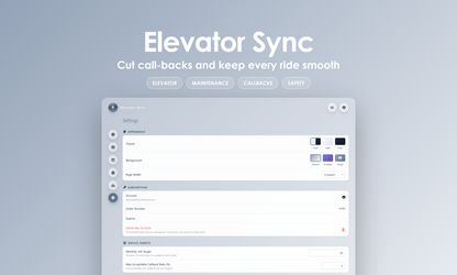 Elevator Sync - Settings