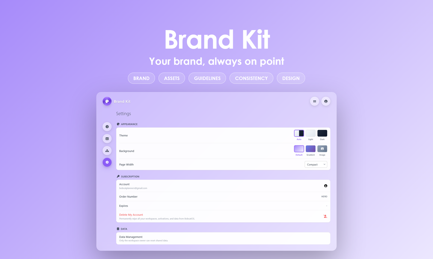 Brand Kit - Settings