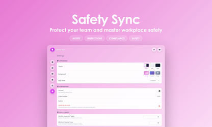 Safety Sync - Settings