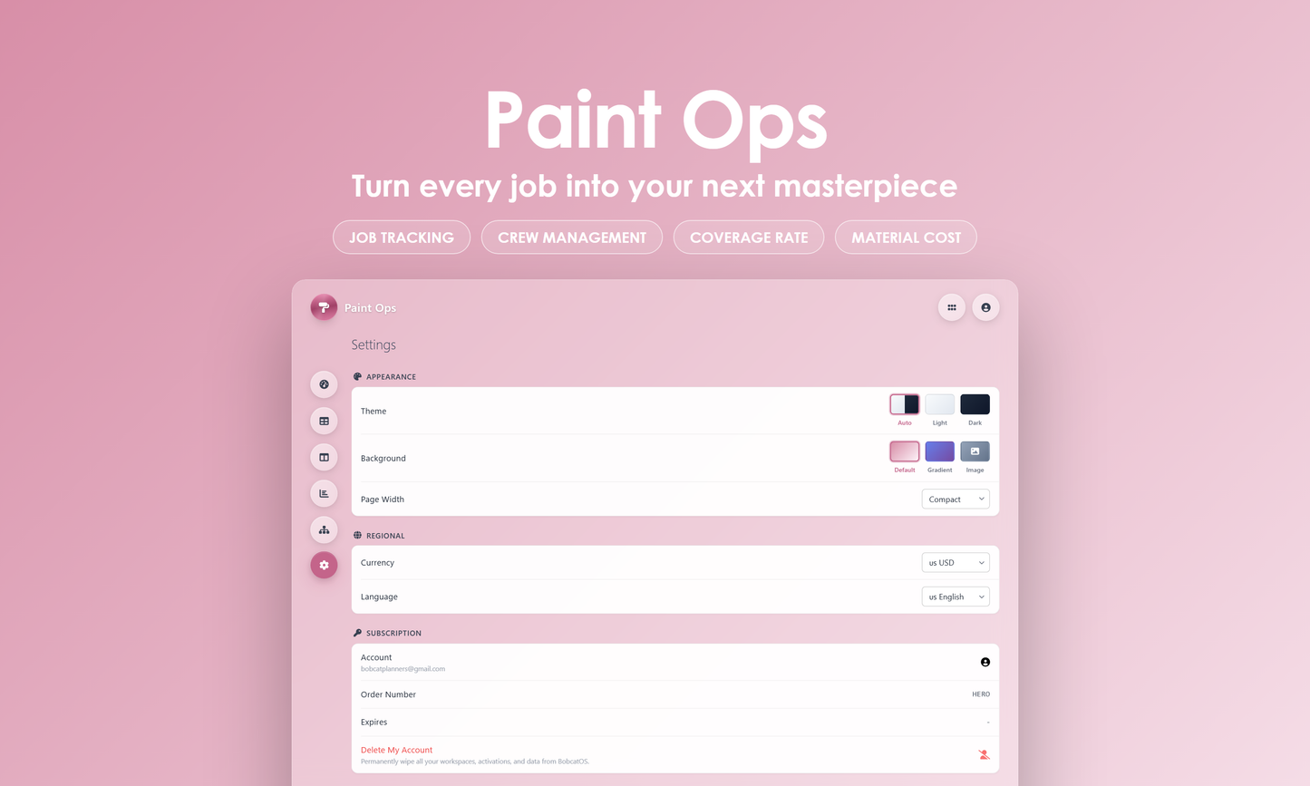 Paint Ops - Settings