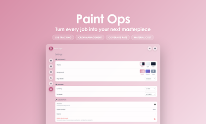 Paint Ops - Settings