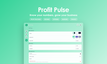 Profit Pulse - Settings