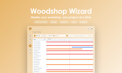 Woodshop Wizard - Timeline