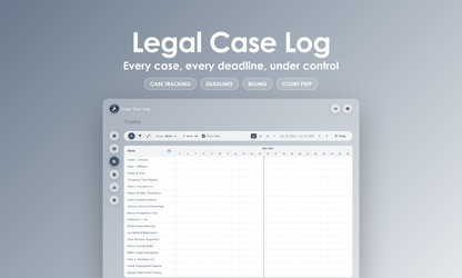 Legal Case Log - Timeline