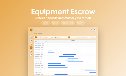 Equipment Escrow - Timeline