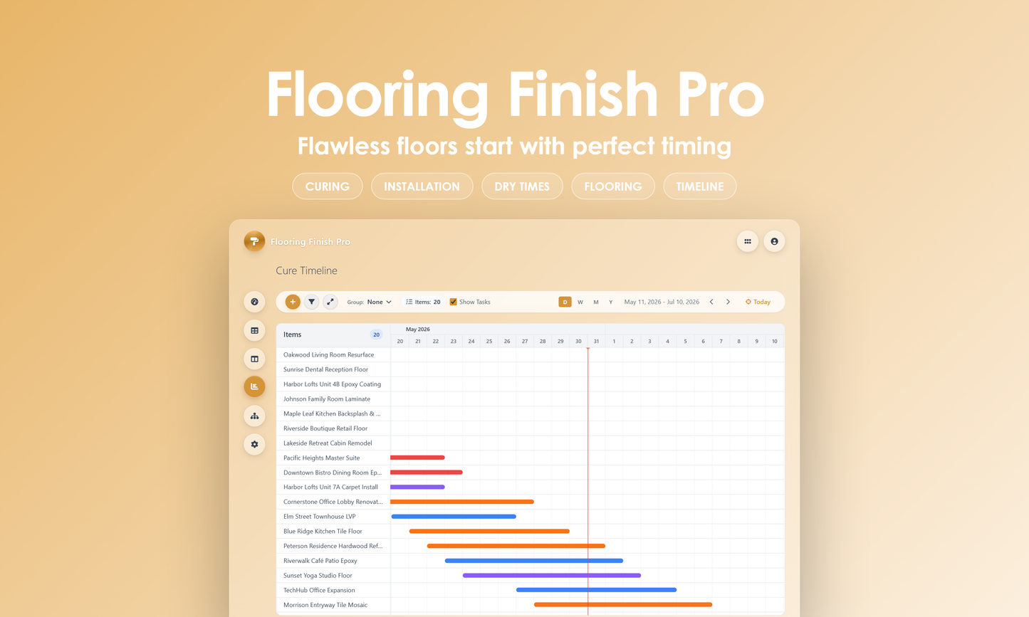 Flooring Finish Pro - Timeline