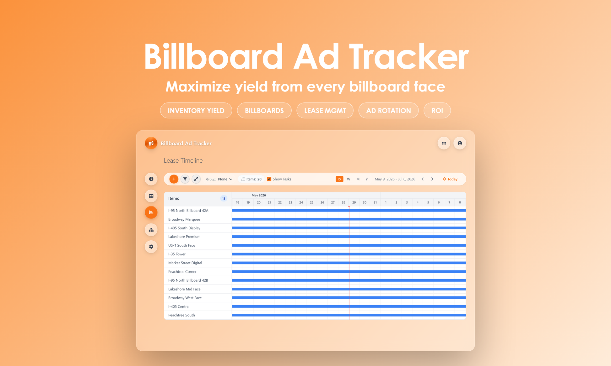 Billboard Ad Tracker - Timeline