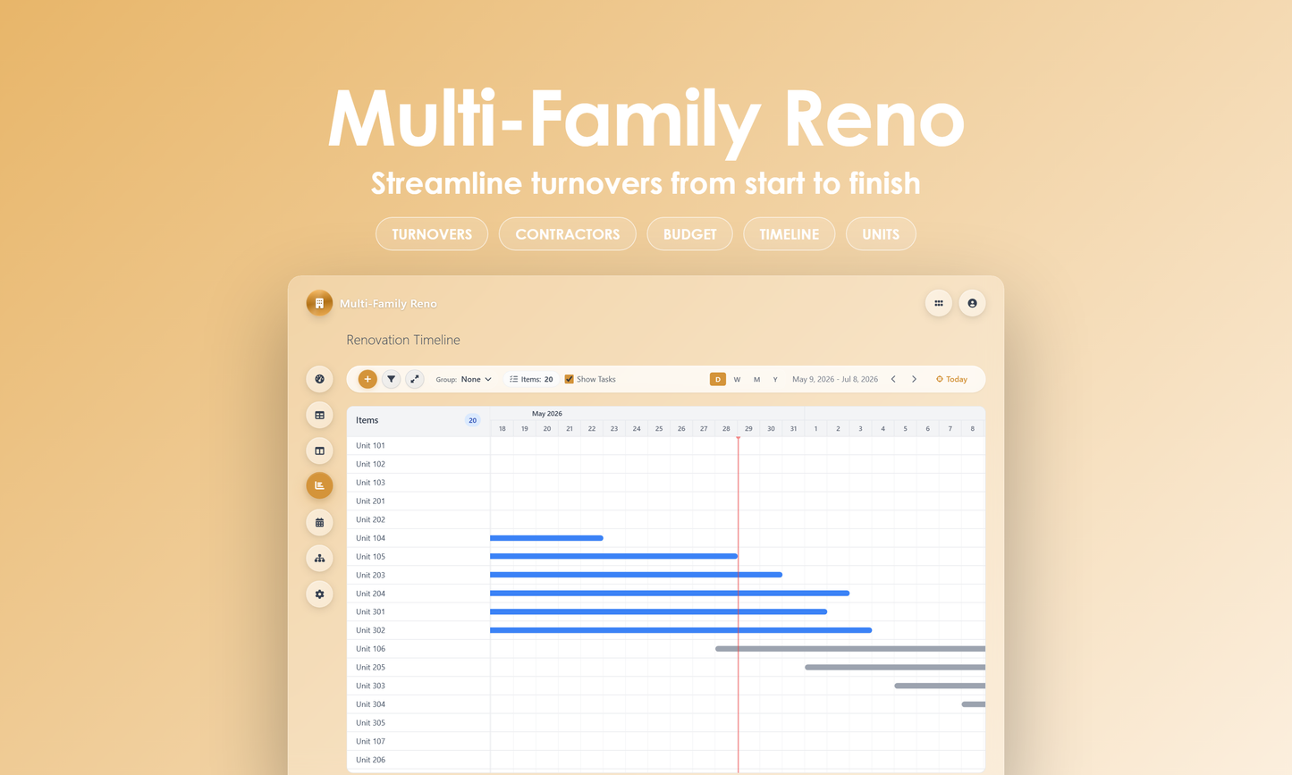 Multi-Family Reno - Timeline
