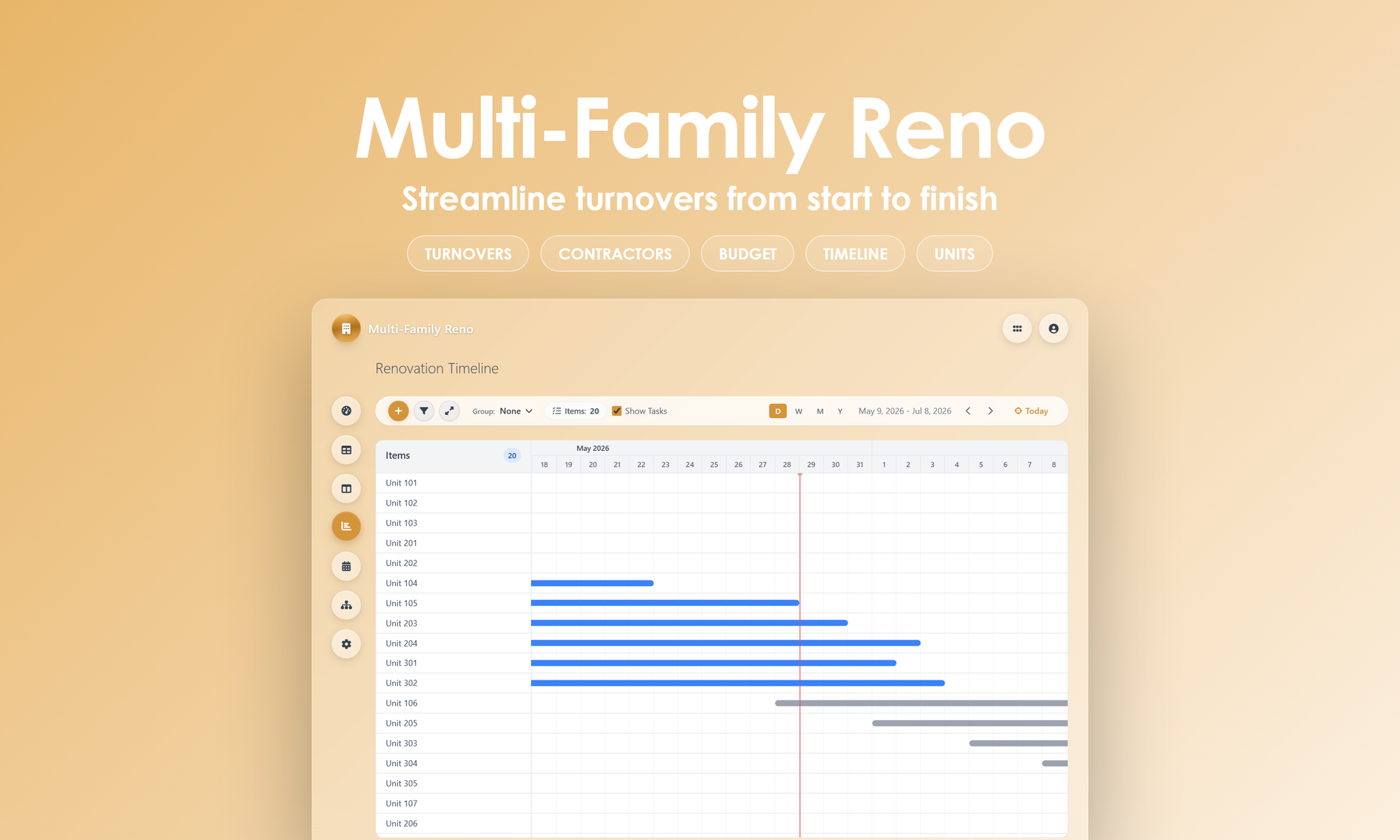 Multi-Family Reno - Timeline