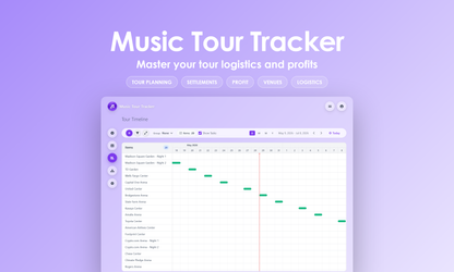 Music Tour Tracker - Timeline
