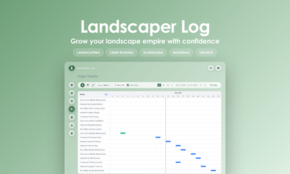 Landscaper Log - Timeline