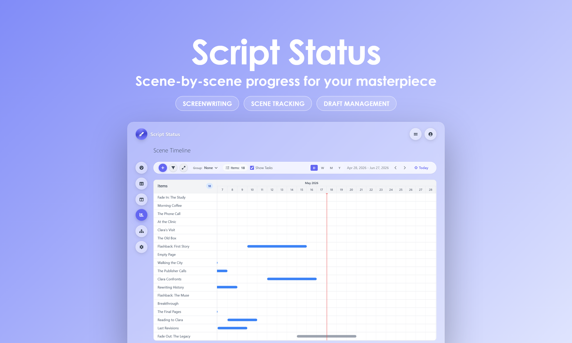 Script Status - Timeline