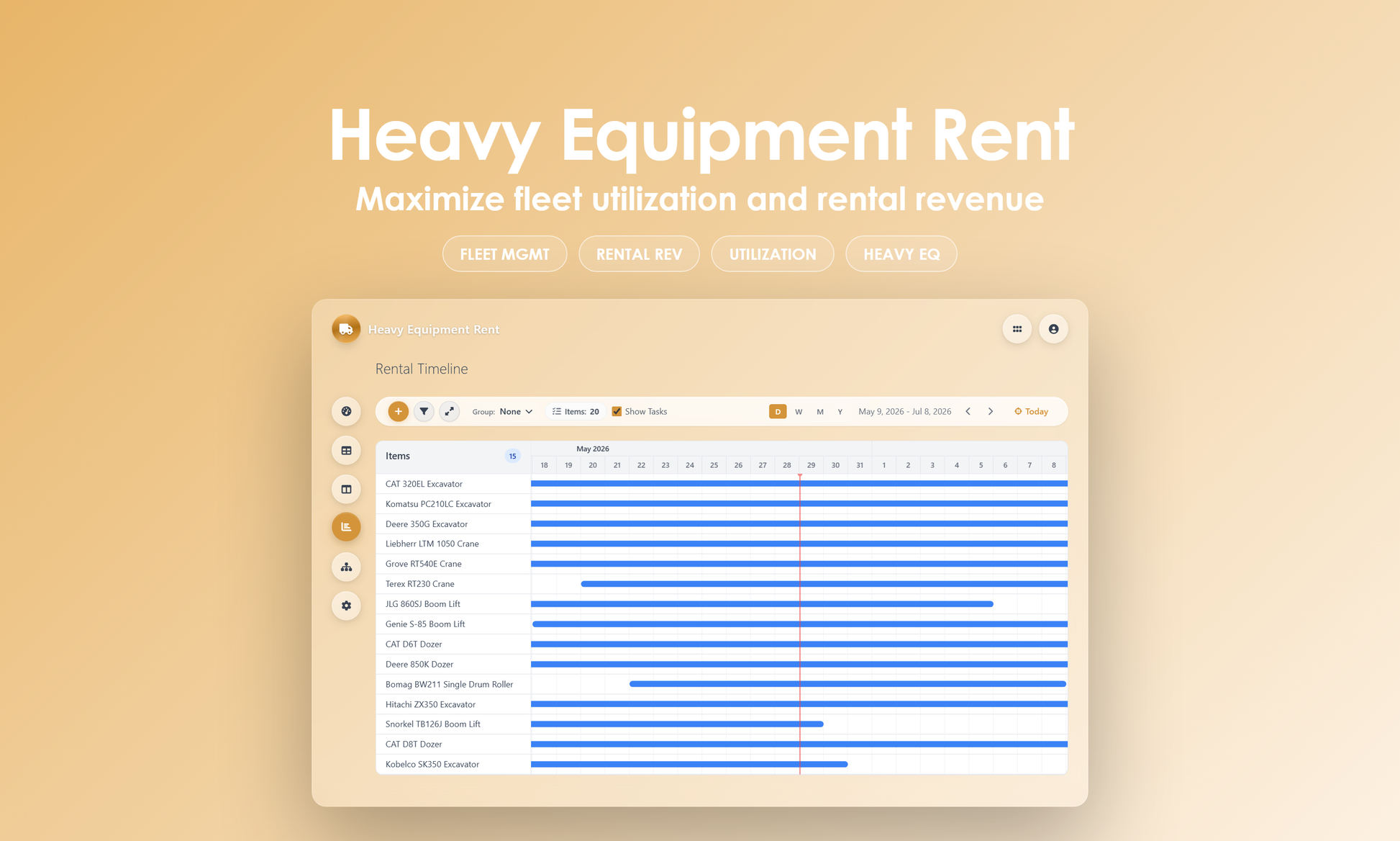 Heavy Equipment Rent - Timeline