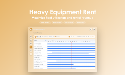 Heavy Equipment Rent - Timeline