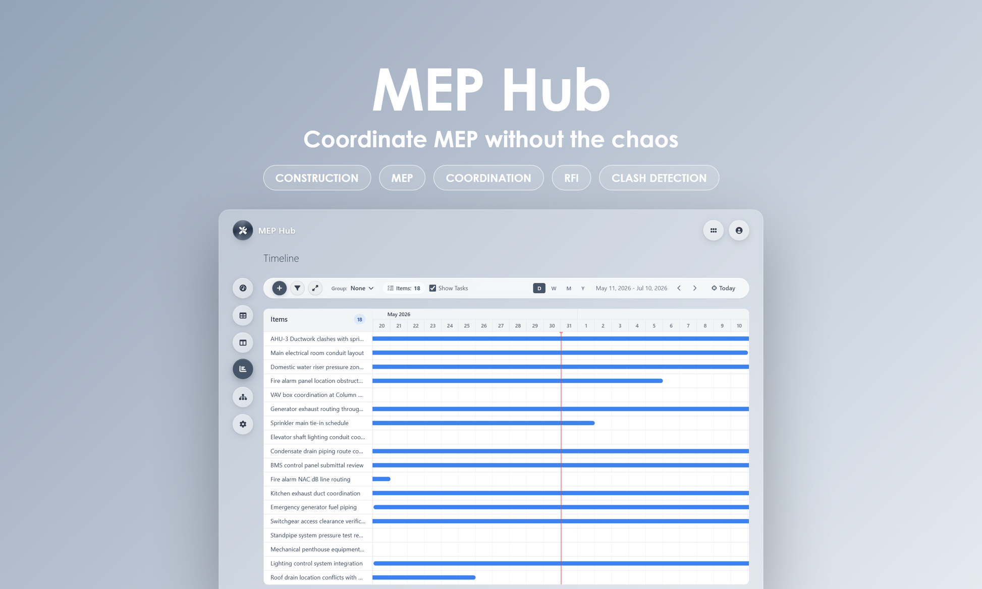 MEP Hub - Timeline