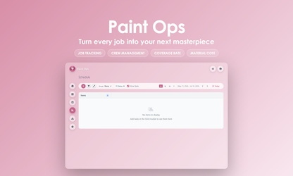 Paint Ops - Timeline