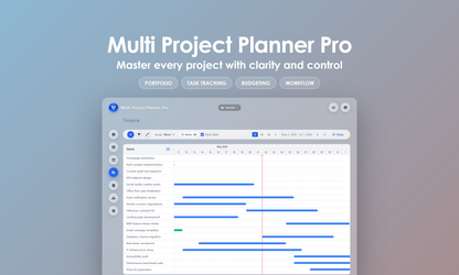 Multi Project Planner Pro - Timeline