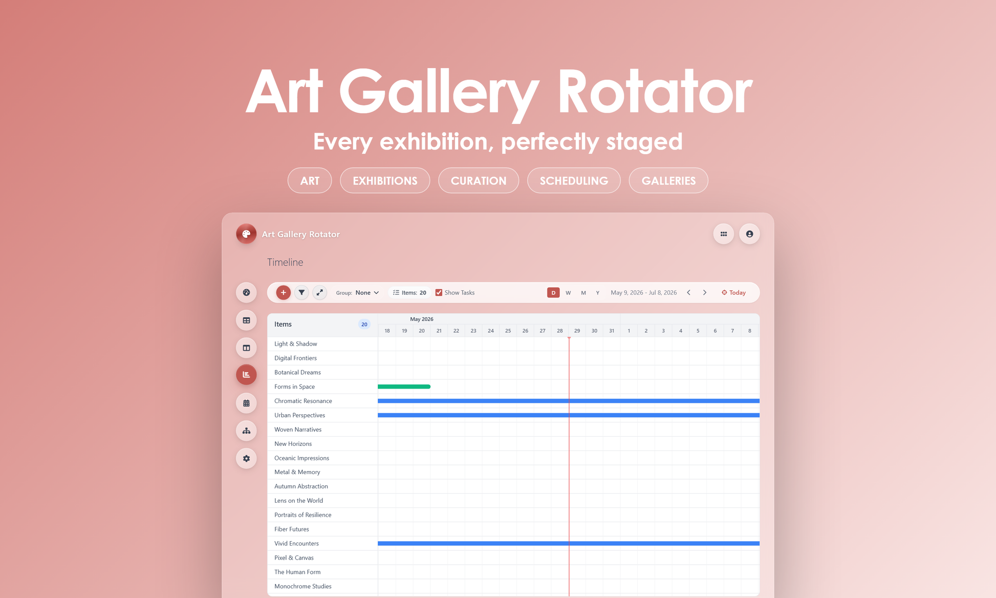 Art Gallery Rotator - Timeline