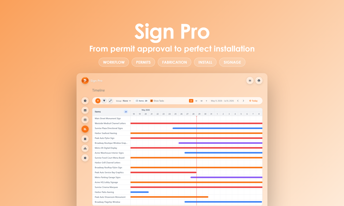 Sign Pro - Timeline