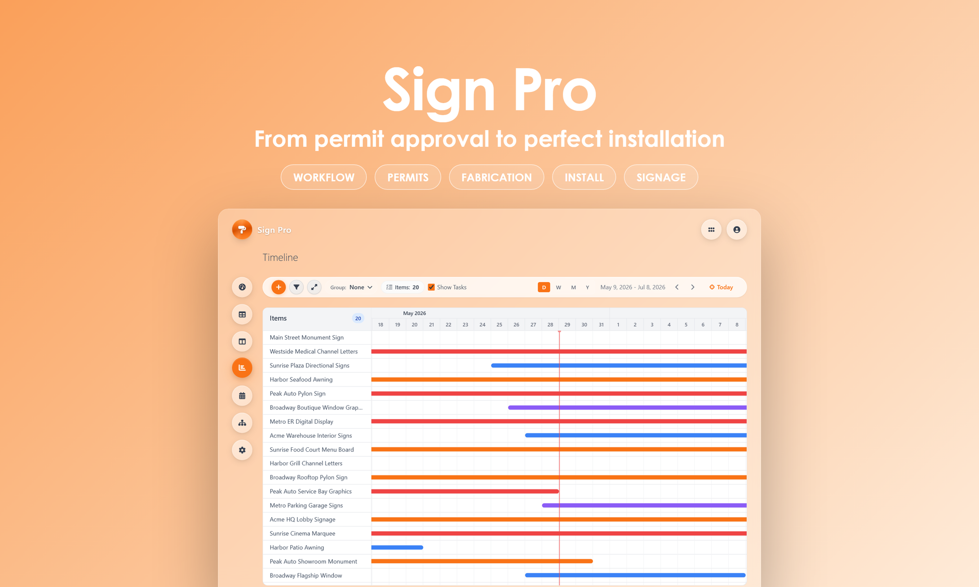 Sign Pro - Timeline